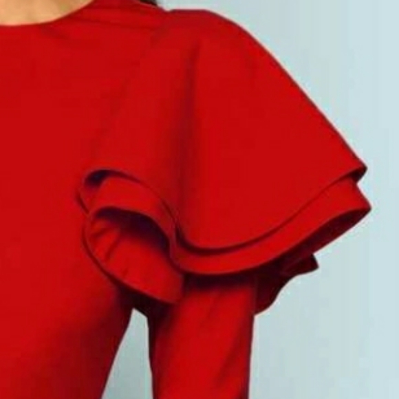 Long Sleeves Top With Tiered Ruffle Shoulder. - Picture 5 of 12